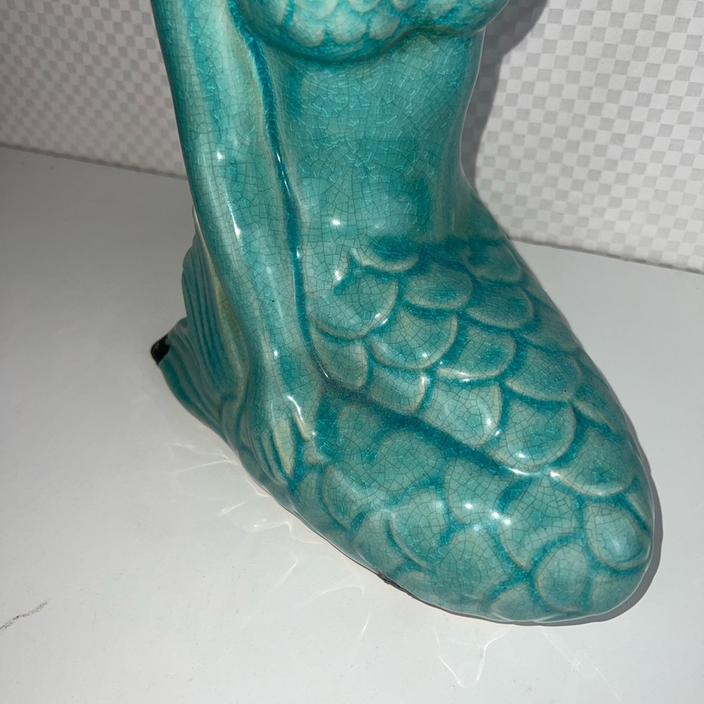Large Mermaid Figurine Statue Coastal Nautical Beach Decor 13” Tall Resin Beauty - Picture 3 of 9